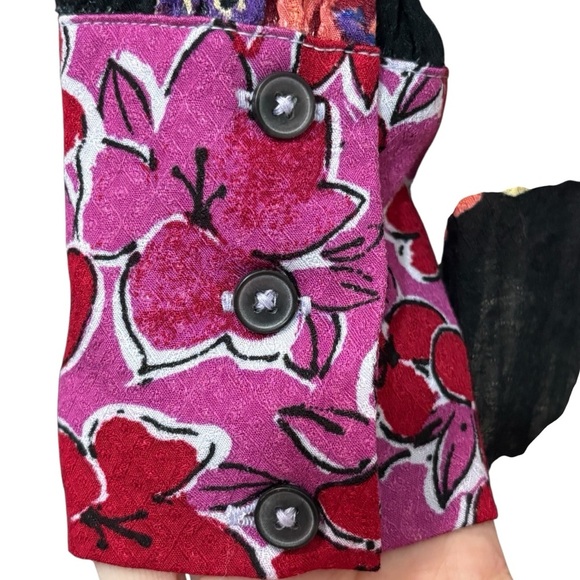 FREE PEOPLE - SIZE XS - BRUNCH A BUNCH FLORAL TUNIC TOP DRESS - VIBRANT - B17 - Picture 10 of 16